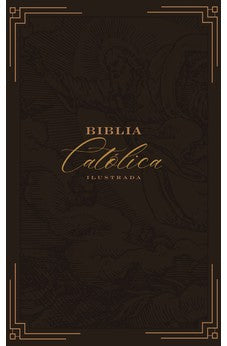 Biblia de América Católica Marrón Piel Genuina