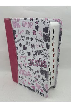 Image of Biblia RVR 1960 Bolsillo Símil Piel Rosa con Índice