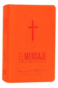 Image of Biblia El Mensaje Anaranjado Símil Piel
