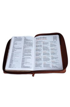 Image of Biblia RVR 1960 Letra Grande Compacta 11 Puntos Tricolor Negro Gris Símil Piel con Índice y Cierre