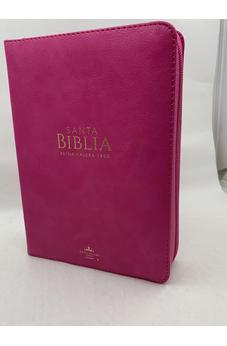 Image of Biblia RVR 1960 Letra Grande Compacta 11 Puntos Símil Piel Fucsia Cierre