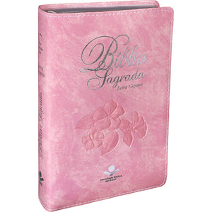 Biblia Em Portugués RA065TILG Tapa Imitación Cuero Rosa Noble Índice Digital