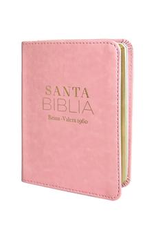 Biblia RVR 1960 Compacta Rosa Símil Piel