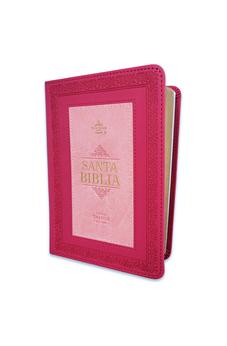 Biblia RVR 1960 Compacta Rosa Rosa Símil Piel
