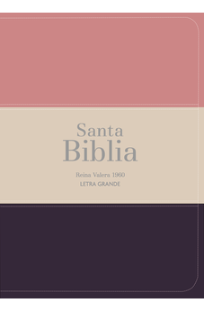 Biblia RVR 1960 Compacta Letra Grande 11 puntos Símil Piel Melon Beige Granate Oscuro