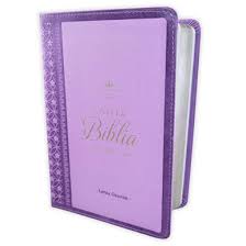 Biblia RVR 1960 Letra Grande Tamaño Manual Neoclassic Lila Símil Piel
