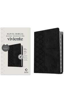 Biblia NTV Manual Letra Grande con Filament Símil Piel Negro Índice Letra Roja