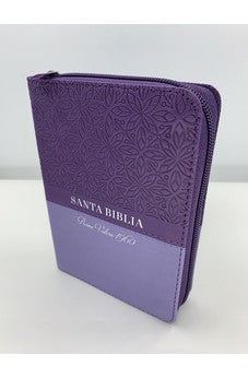 Image of Biblia RVR 1960 Compacta Duotono Lila Símil Piel con Índice y Cierre