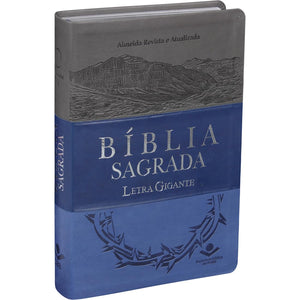 Biblia Em Portugués RA065TILG Tapa Imitación Cuero Triotone Azul Índice Digital