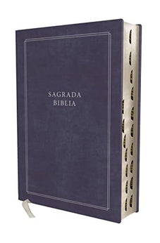 Biblia Católica Tamaño Personal Tapa Dura Azul con Índice