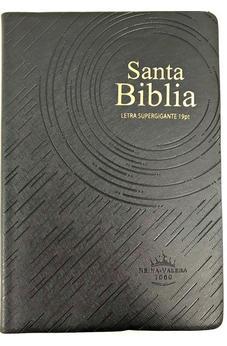 Biblia RVR 1960 Letra Súper Gigante Palabras de Jesús en Rojo con Concordancia Rvr082Clsgipjrt Tapa Vinilo Negro Canto Dorado Índice