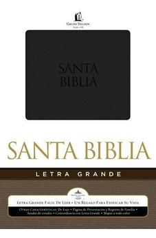 Biblia RVR 1960 Letra Grande Piel Italiana Negro