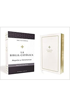 Biblia Católica para Bautismo Primera Comunión Confirmación Boda y Quinceañera Piel Blanca