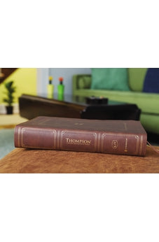 Image of KJV, Thompson Chain-Reference Bible, Large Print, Leathersoft, Brown, Red Letter, Thumb Indexed, Comfort Print