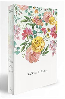 Biblia RVR 1960 Letra Grande Tamaño Manual Flores Naranjas Tapa Dura