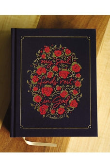 Image of NIV, Journal the Word Bible for Women, Cloth over Board, Navy, Red Letter, Comfort Print: 500+ Prompts to Encourage Journaling and Reflection