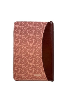 Image of Biblia RVR 1960 Letra Gigante Símil Piel Cáfe Rosa con Mariposas con Índice con Cierre