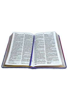 Biblia RVR 1960 Letra Grande Tamaño Manual Símil Piel Lila Morado