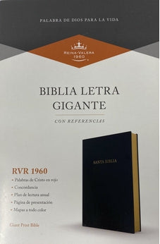 Biblia RVR 1960 Letra Gigante Piel Imitación Negro