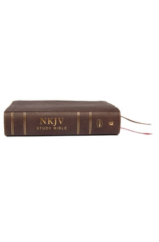 NKJV Study Bible, Premium Calfskin Leather, Brown, Full-Color, Thumb Indexed, Comfort Print: The Complete Resource for Studying God’s Word