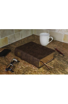 Image of NIV, Life Application Study Bible, Third Edition, Large Print, Bonded Leather, Brown, Red Letter