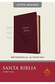 Biblia RVR 1960 Referencia Ultrafina Letra Grande Letra Roja Sentipiel Ciruela Índice