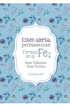 Firmes en la Fe 1 Corintios 16:13: Diario y Cuaderno de Notas