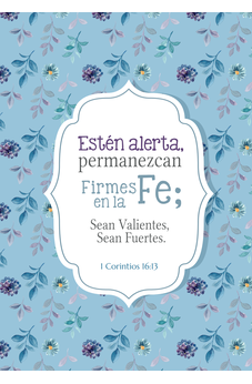 Firmes en la Fe – 1 Corintios 16:13 – Diario y Cuaderno de Notas