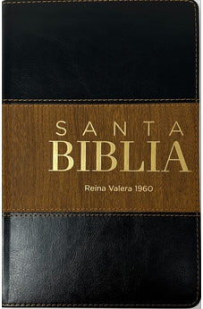 Biblia RVR 1960 Letra Grande Tamaño Manual Negro Madera
