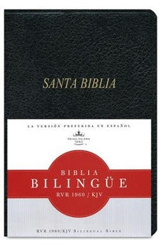 Biblia RVR 1960 KJV Bilingüe Piel Negro con Índice