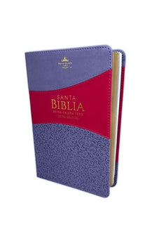 Image of Biblia RVR 1960 Letra Grande Tamaño Manual Símil Piel Lila Morado