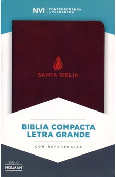 Biblia NVI Compacta Letra Grande Marrón Piel Fabricada