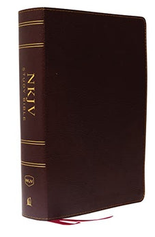 NKJV Study Bible, Bonded Leather, Burgundy, Full-Color, Comfort Print: The Complete Resource for Studying God’s Word