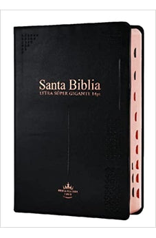 Biblia RVR 1960 Letra Gigante 14 Puntos Vinilo Negro con Índice