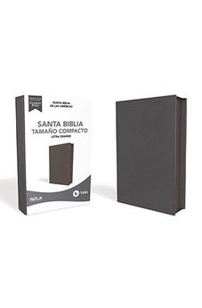 Biblia NBLA Ultrafina Tamaño Compacto Piel Fabricada Azul con Cierre Palabras de Jesús en Rojo