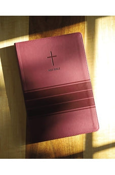 Image of NIV, Value Thinline Bible, Large Print, Leathersoft, Burgundy, Comfort Print