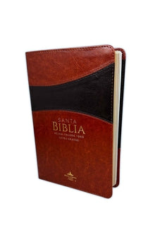 Biblia RVR 1960 Letra Grande Tamaño Manual Símil Piel Marrón Marrón