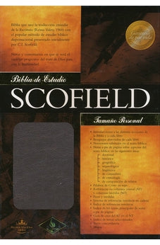 Biblia RVR 1960 de Estudio Scofield Tamaño Personal Chocolate Oscuro Símil Piel