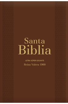 Biblia RVR 1960 Letra Súper Gigante Marrón con Cierre con Índice
