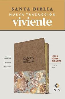 Image of Biblia NTV Letra Súper Gigante Beige Símil Piel