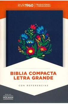 Biblia RVR 1960 Compacta Bordado sobre tela con índice
