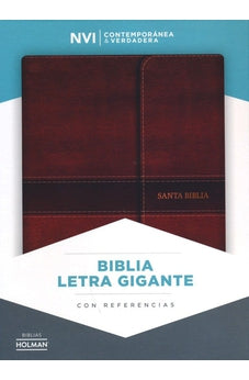 Biblia NVI Letra Gigante Marron Símil Piel y Solapa con Iman