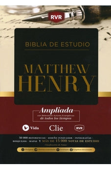 Biblia RVR 1977 de Estudio Matthew Henry Piel Negro