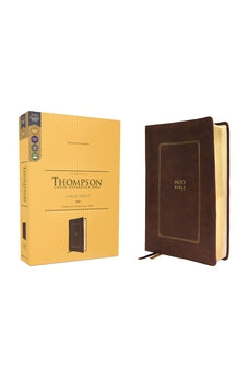 KJV, Thompson Chain-Reference Bible, Large Print, Leathersoft, Brown, Red Letter, Comfort Print