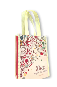 Bolsa Tote Bag Pequeña a Todo Color Dios Siempre Está Contigo