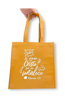 Bolsa Tote Bag Naranja Todo Lo Puedo