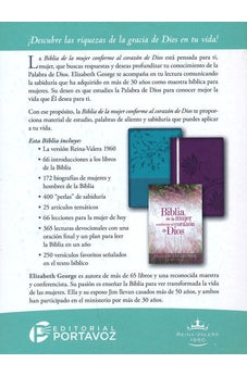 Image of Biblia RVR 1960 Mujer Conforme al Corazón de Dios Piel Imitación Jardín