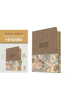 Image of Biblia NTV Letra Súper Gigante Beige Símil Piel con Índice