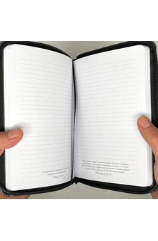 Libreta Imitación Piel Negro con Cierre: Esfuérzate
