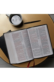 Image of KJV Holy Bible, Giant Print Center-Column Reference Bible, Burgundy Leather-look, 53,000 Cross References, Red Letter, Comfort Print: King James Version